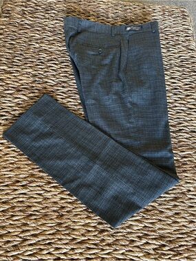 Platini Gray Patterned Dress Pants